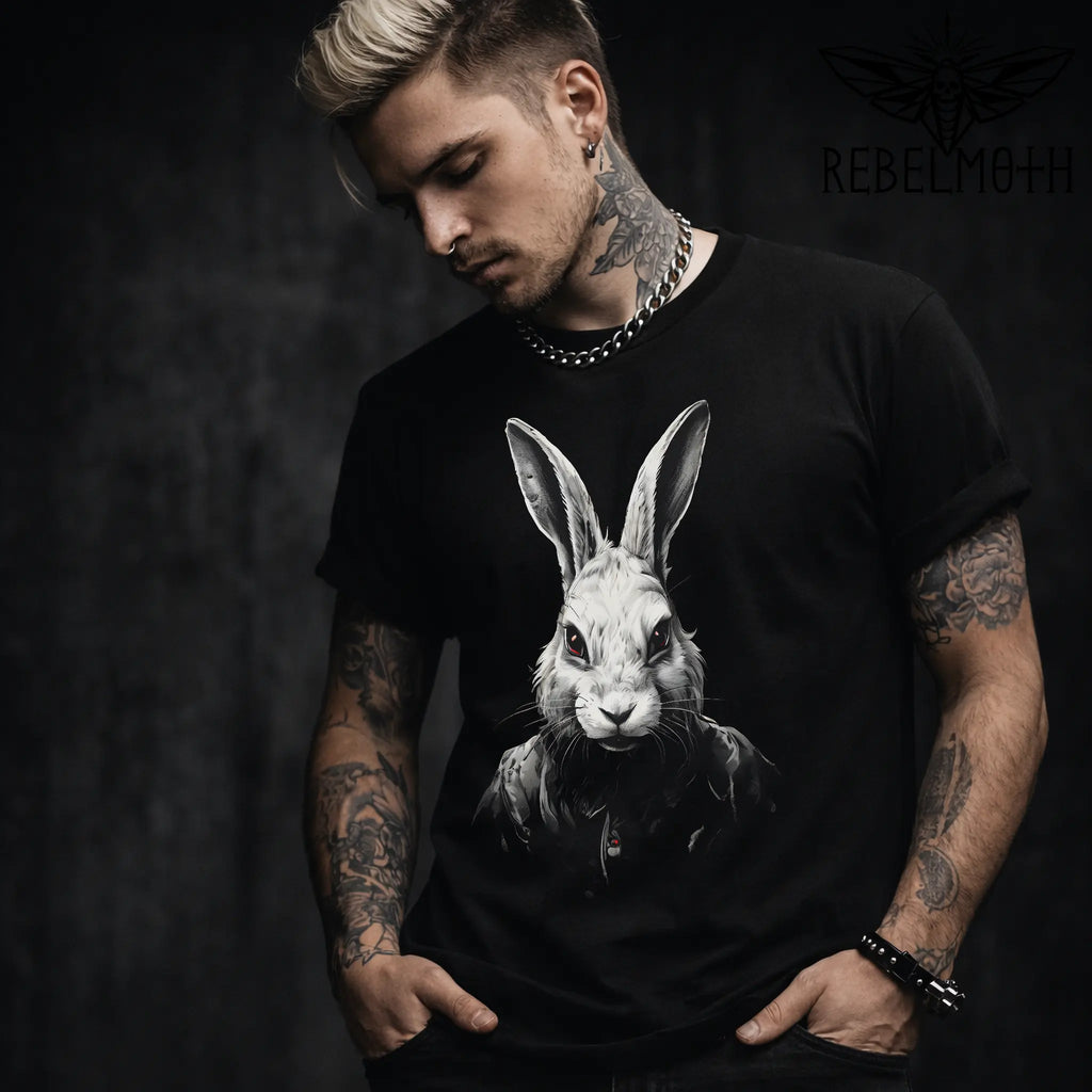 black gothic rabbit t-shirt