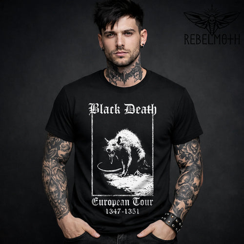 Black Death Plague Rat T-shirt - gothic, grunge tee